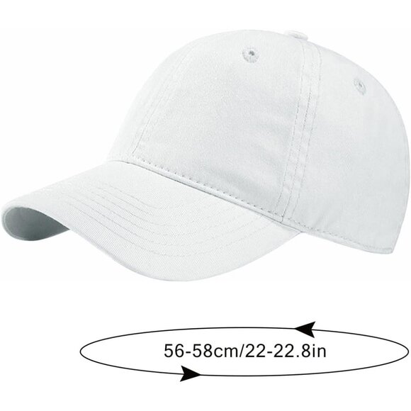 Women's White Fashion Baseball Cap Adjustable Strap Back Visor Sports Hat - Picture 7 of 7